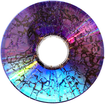 CD dañado por microondas