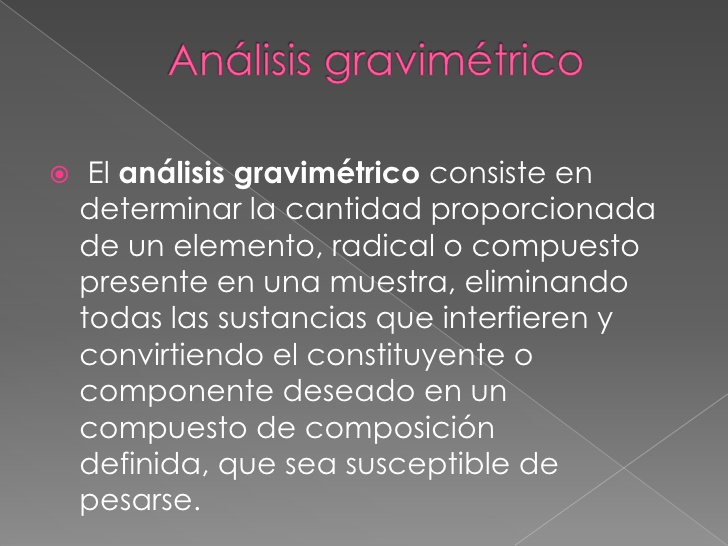 Ejemplo de análisis gravimétrico
