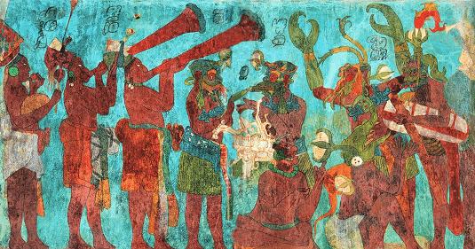 Frescos de Bonampak arte precolombino