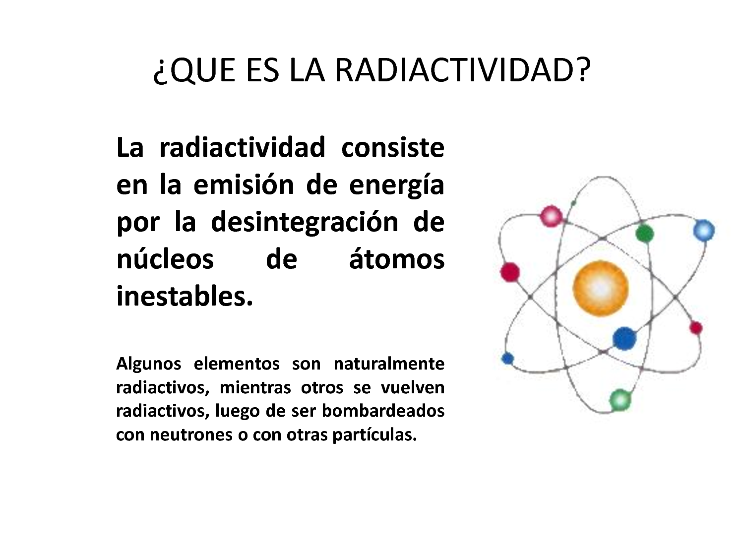 Sobre la radioactividad
