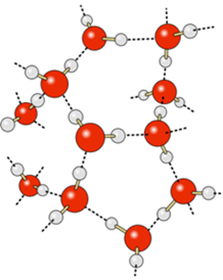 enlaces hidrogeno hexagonal