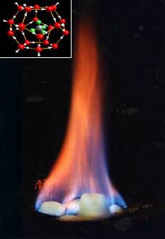 hidrato de metano llama fuego